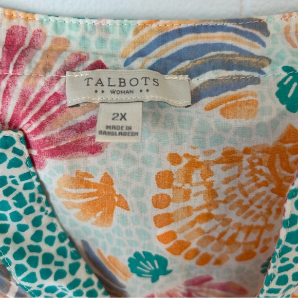 Women’s Talberts 2 XL nautical print with Teal Accents Great preowned condition - Picture 4 of 8